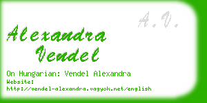 alexandra vendel business card